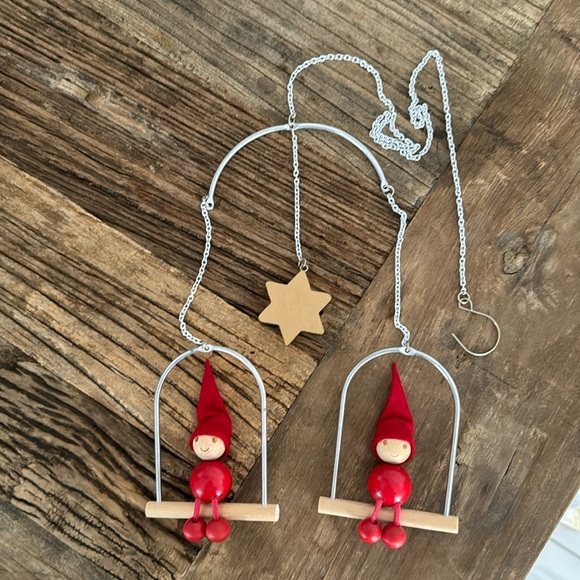 Vintage Aarikka Gnome Christmas Window Mobile ‘Veijaritontut’ with Original Box - Picture 6 of 11